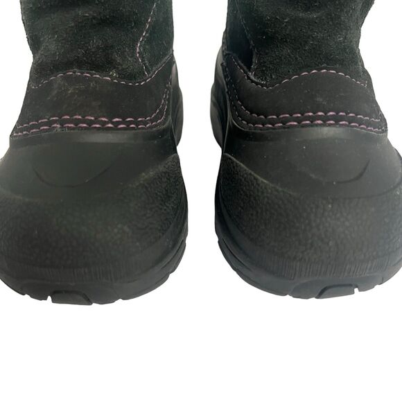 North Face Toddler Alpenglow II Snow Boots Waterproof Size 7 Black Purple - Picture 4 of 12
